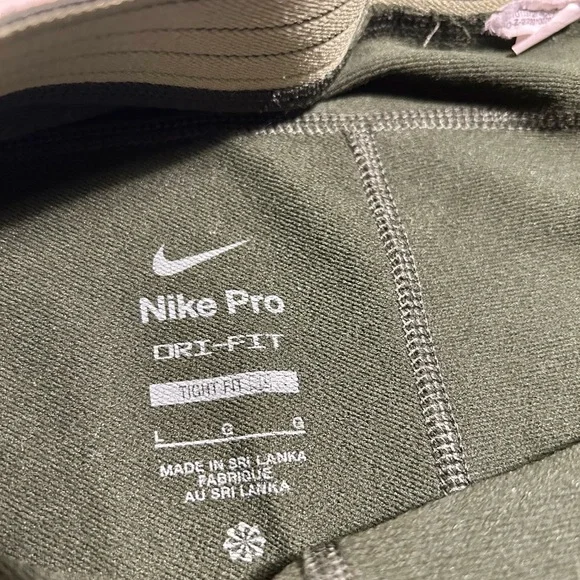 Nike Pro Olive Green Leggings - Picture 5 of 5